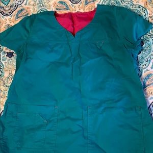Teal scrub top